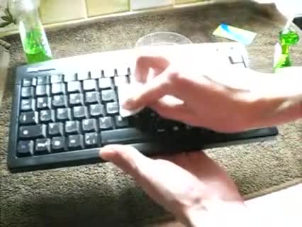 Reinigung einer Computertastatur