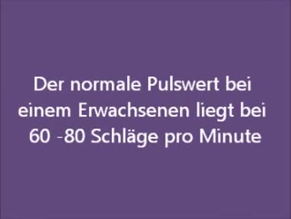 Ruhepuls bei Erwachsenen