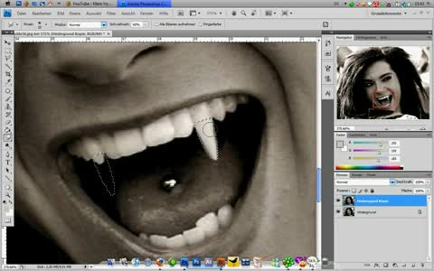 Vampirzähne mit Photoshop