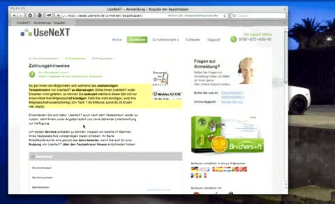 Tutorial zum Eröffnen eines UseNeXT accounts und die Installation der Software für den Mac