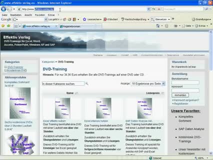Schneller surfen im Internet www.Effektiv-Verlag.de