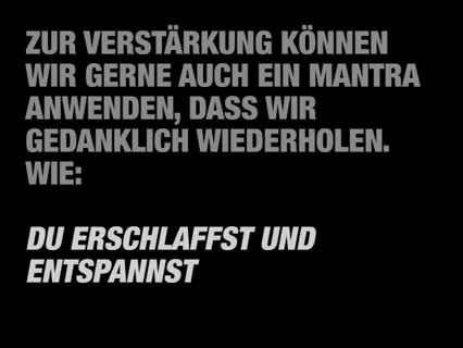 Autogenes Training vor dem Einschlafen - Lektion 