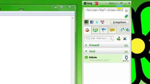 ICQ Bunte status nachrichten hinterlassen :)